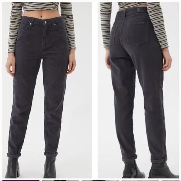 Urban Outfitters Pants - BDG Urban Outfitters High Rise Mom Corduroy Pants Dark Gray Size 26